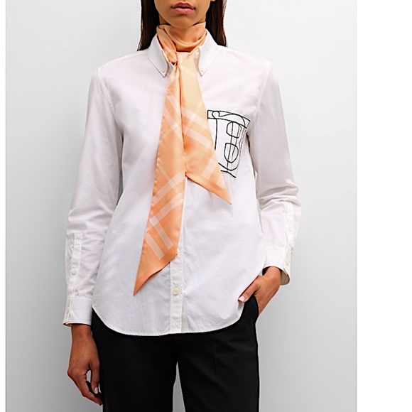 Burberry Vintage Check Silk Skinny Scarf